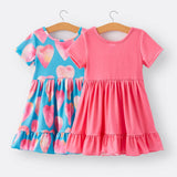 Dress for girls, toddler dress, Pink dress, dress set, heart dress, girls dress