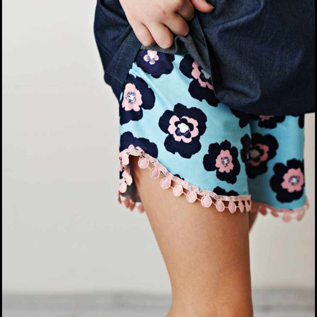girls summer short set; short and tee set