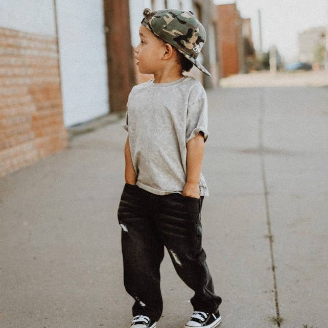 Toddler Relaxed Straight Washed Black Jeans-toddler jeans