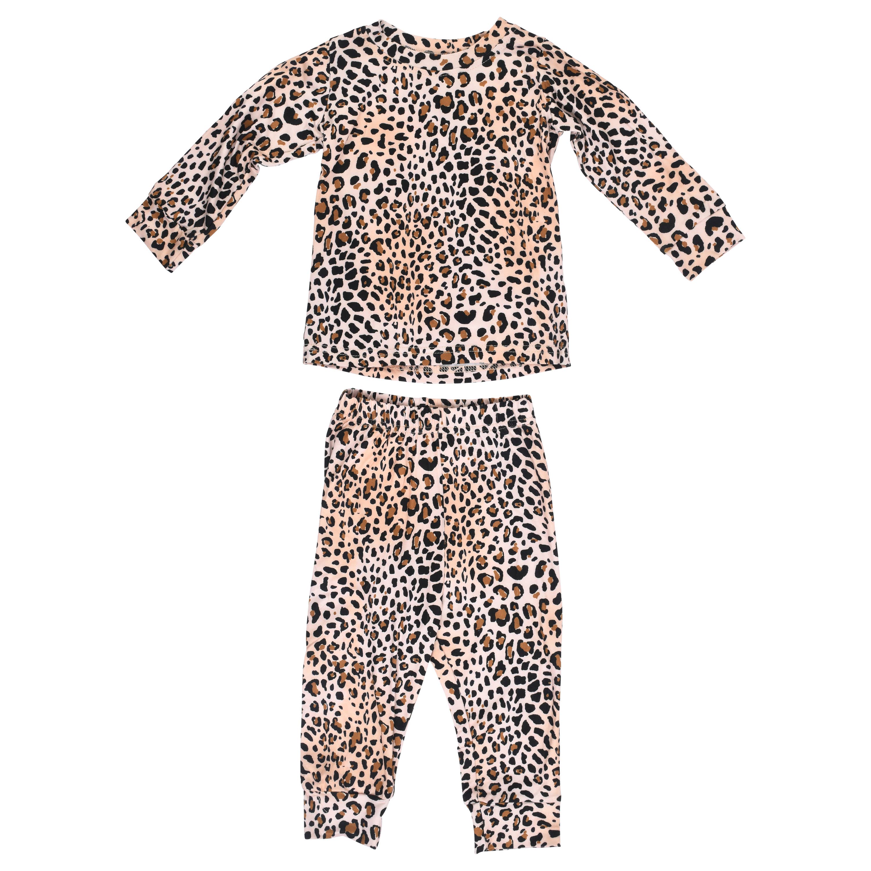 Kids Pjs and Lougewear, kids jammies, leopard printed