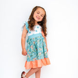 Rosette Twirl Dress; girls dress; girls party dress