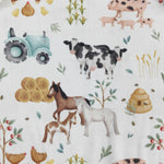 little girls dress farm animal printed dress for girls