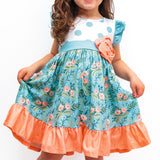 Rosette Twirl Dress; girls dress; girls party dress