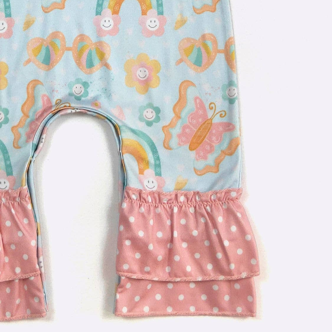 Spring romper for girls-girls romper-rainbow romper