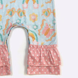 Spring romper for girls-girls romper-rainbow romper