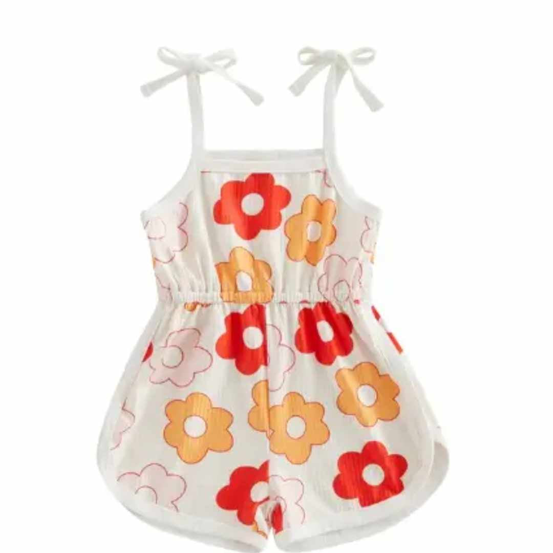 Madrid Sunshine Romper, Sadi Jo Floral Romper for girls, Girls romper, Toddler Romper, Baby romper
