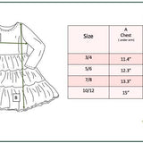 Girls Dusty Blue Flower Print Tulle Fall Dress