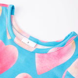 Dress for girls, toddler dress, Pink dress, dress set, heart dress, girls dress