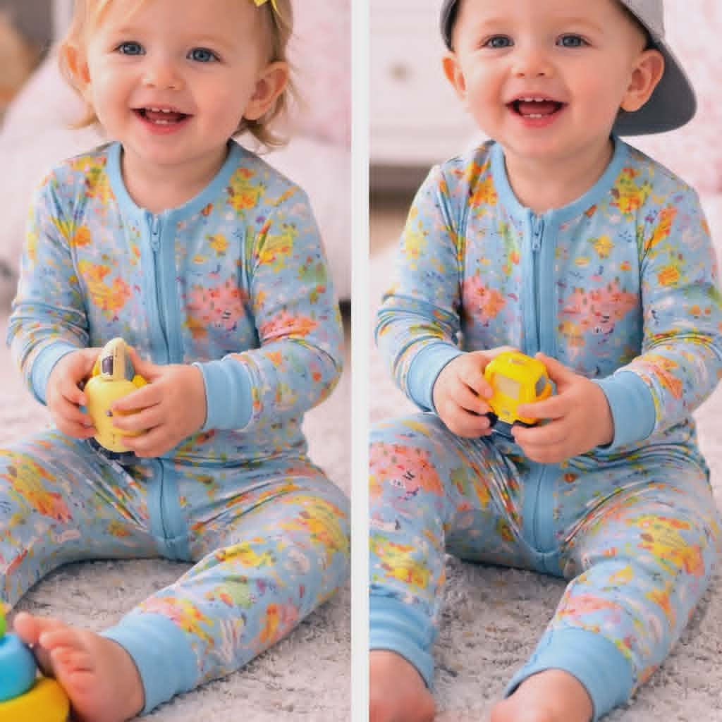 Bamboo infant Zippy Romper