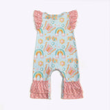 Spring romper for girls-girls romper-rainbow romper