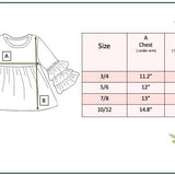 Kids Wine 3 Ruffle Sleeve Blouse Winter Shirt