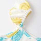 Girl's summer dress-Girls Pineapple Polka Dot twirl dress-Twirl Dress for Girls