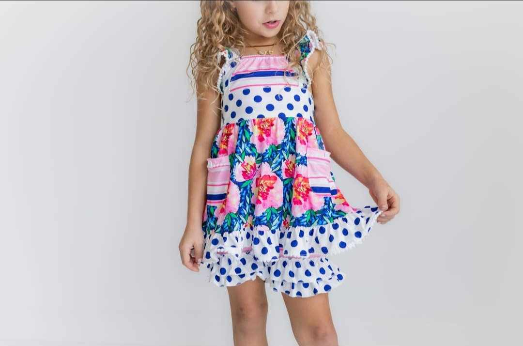 girls short set; floral shot set; polka dot short set for girls