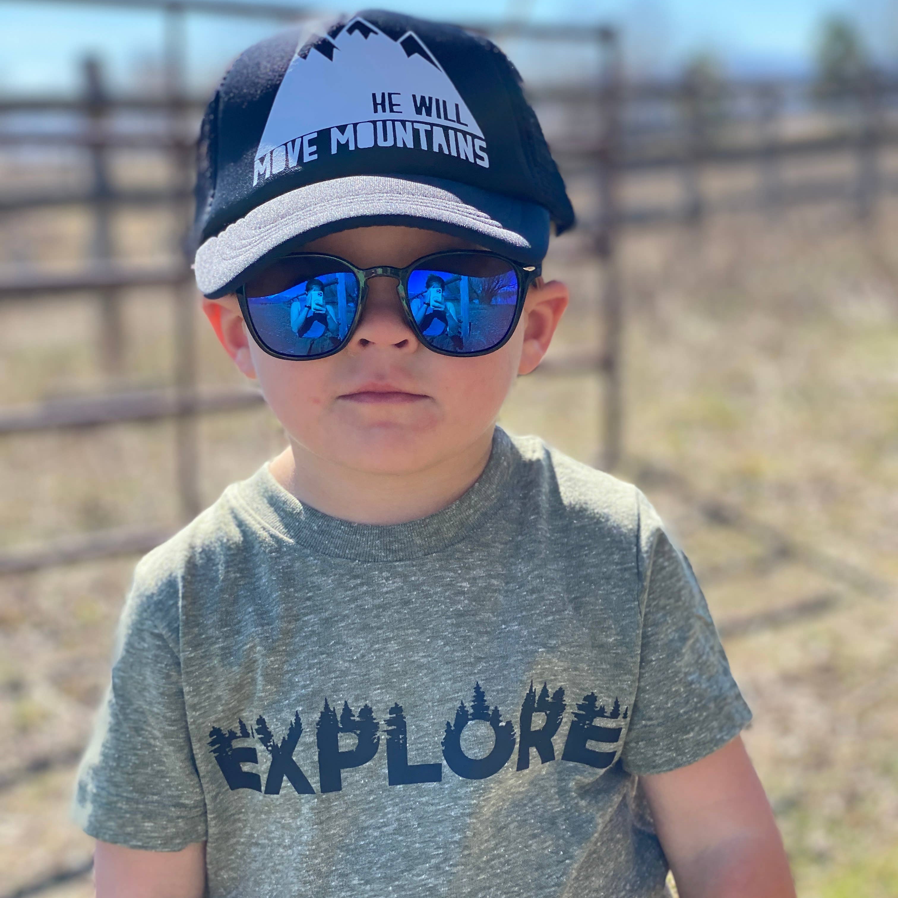 Explore Trees Kids Tee | Olive Explore Tee | NovaBrooks Boutique