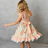 Rosette Twirl Dress; girls dress; girls party dress