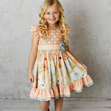 Rosette Twirl Dress; girls dress; girls party dress
