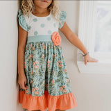 Rosette Twirl Dress; girls dress; girls party dress